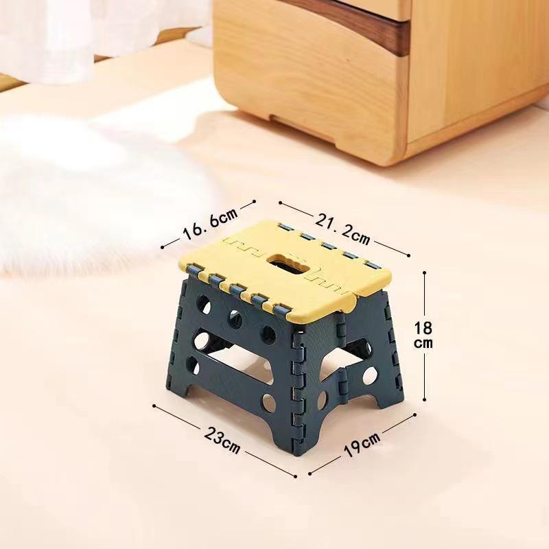 Durable Children's Folding Plastic Stool for Home and Kindergarten - Portable, Thickened, and Drop-Resistant.