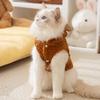 Pet Vest Three-dimensional Ears Sleeveless Warm Two Feet Traction Fleece Cat Dog Autumn and Winter Cat Clothes