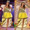 4Pcs Bees Costume Kits Adult Honeybee Costume Bees Tentacle Headband Tutus Dress Bees Wing for Halloween Cosplay Party