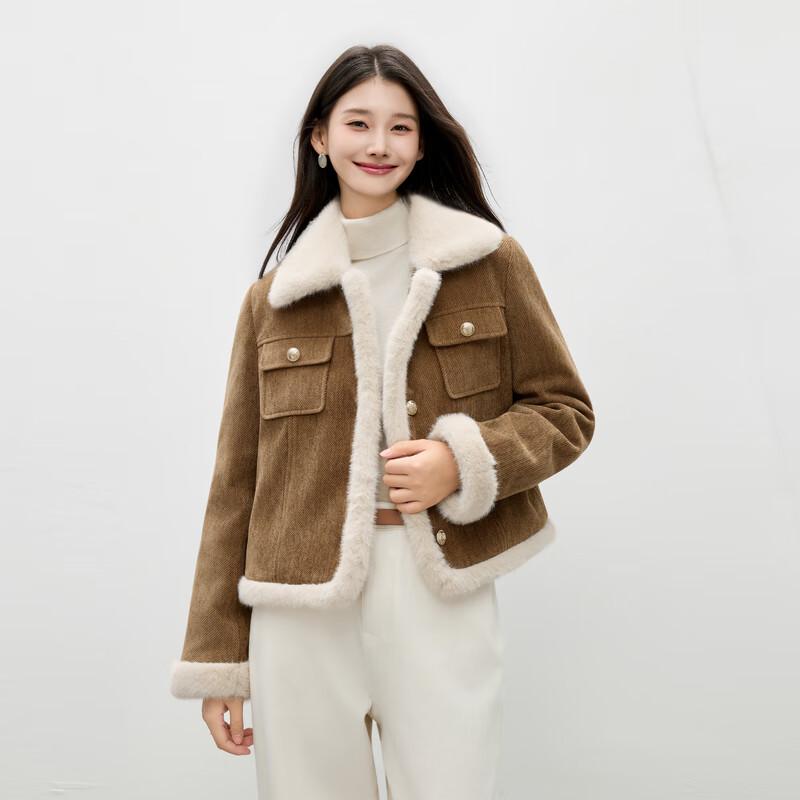 

Women s Retro Barn Style Lapel Down Jacket XL