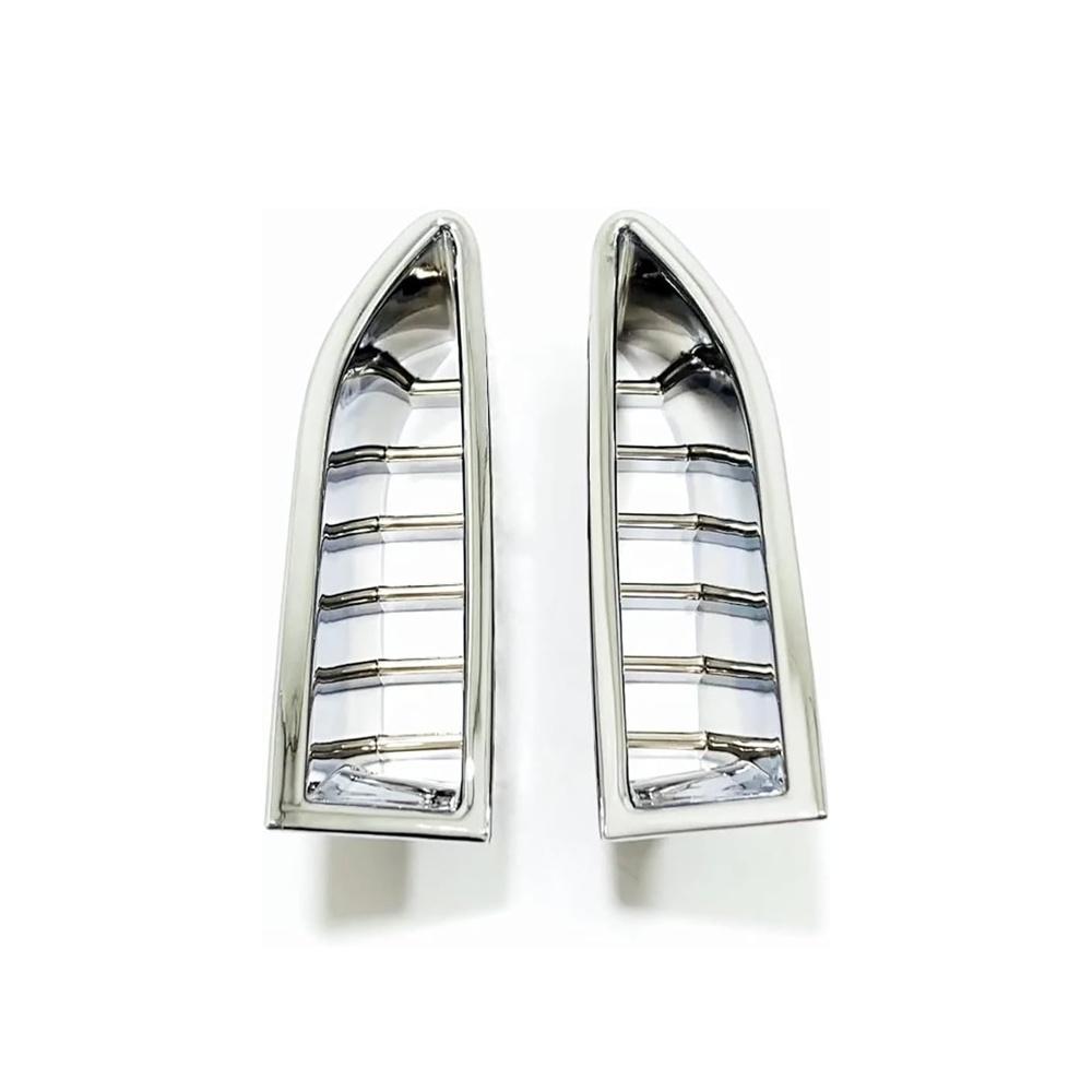 2x Chrome Headlight Front Bumper Covers For Nissan Rogue 2021-2023 Replacement