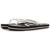 Emporio Armani Flat H-Shape Round Toe Rubber Flip Flops Unisex Footwear Black White XCQ004XK196A120