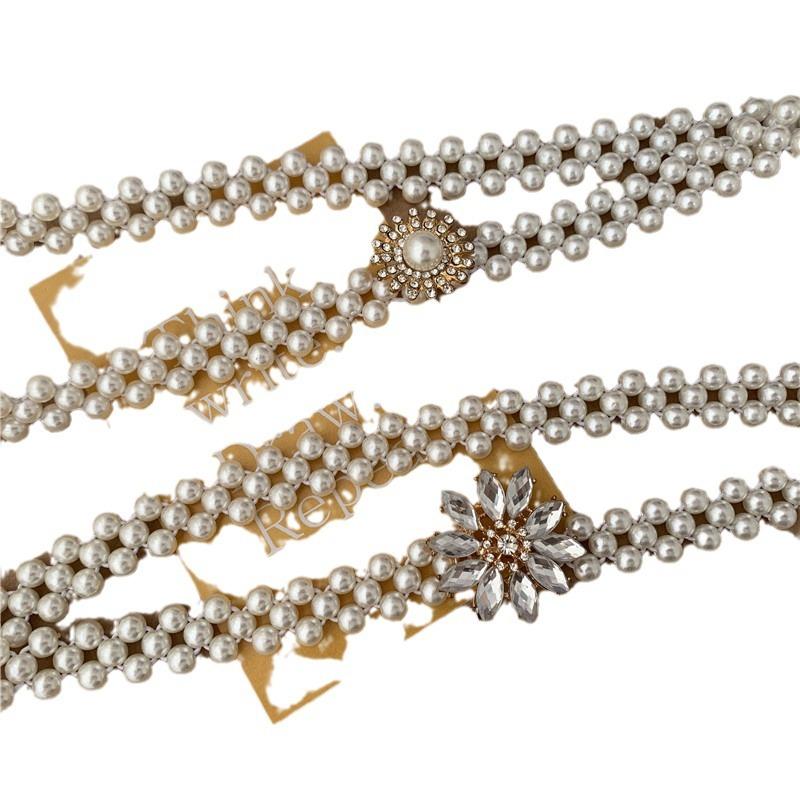 Pearl Waist Chain With Skirt Dress Decorative Belt Women'S Fine Summer Simple Beaded Elastic