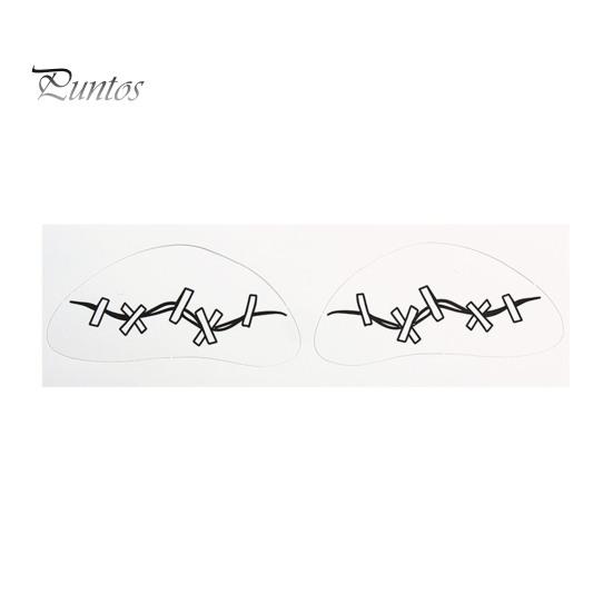 Spooky Halloween Party Supplies Makeup Eye Temporary Tattoos, Waterproof Spider Web Bat Eyeliner Scary Face Decals Shadow Tattoo Sticker for