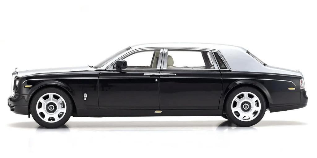 Kyosho Original 1/18 Scale Rolls-Royce Phantom EWB Black/Silver Finished Product