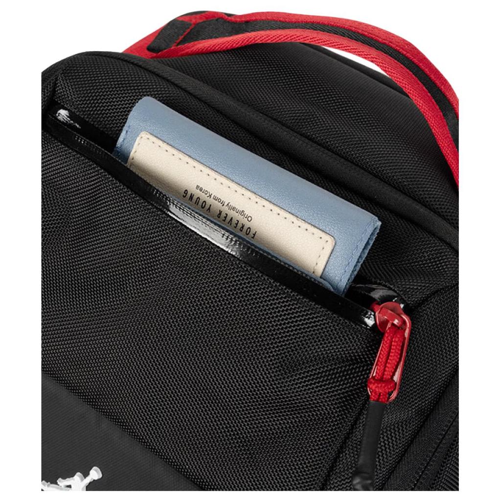 Jordan 33L Large Capacity Comfortable Casual Lightweight Backpack Unisex Backpack Black Red JD2623009AD-003