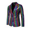 Heren Glanzende 2-delige Pakken Blazer Broek Terno Masculino Mode Feest DJ Club Kleding Smoking Pak Heren Podium Zanger Kleding