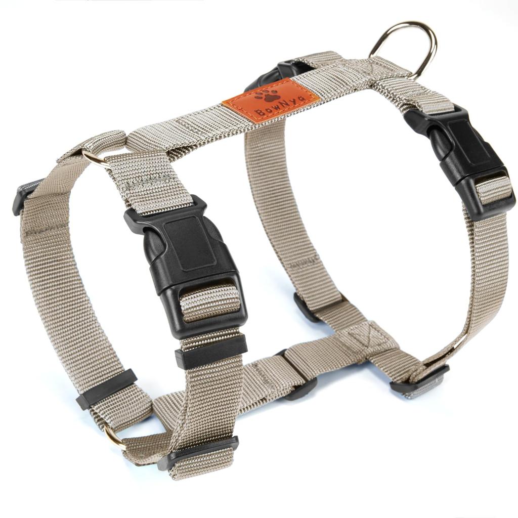 BowNya Dog Tracheal Active Easy To Put 5 Adjustable Size M [Veterinarian Recommended] Cauda, Harness, Collapse, Harness, On, Positions, Beige,