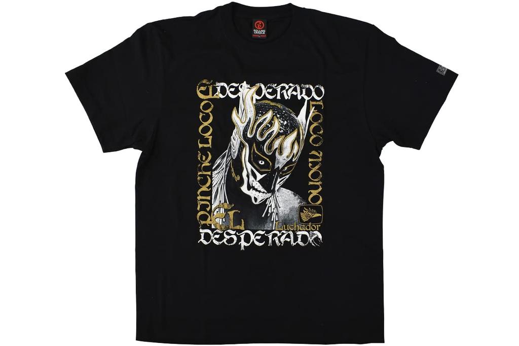 New Japan Pro-Wrestling El Desperado x ROLLING CRADLE Collaboration T-Shirt 2025 Black x White XXL 6608103865