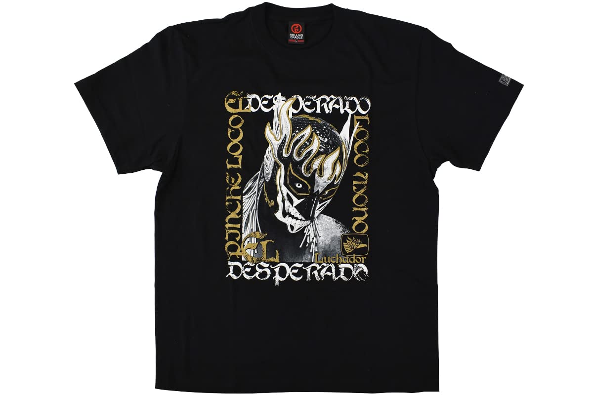 

New Japan Pro-Wrestling El Desperado x ROLLING CRADLE Collaboration T-Shirt 2025 Black x White XXL 6608103865