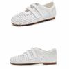 Niche Retro Woven Shallow Mouth Single Shoes Women's 2025 New Summer Mesh Breathable Soft Sole Casual Mary Jane Shoes Women