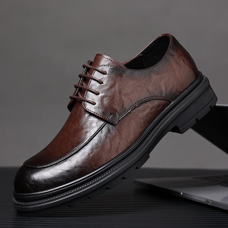 Fashion Luxury Lace-Up Fashion Dress Shoes British Style Wedding Oxfords Footwear Mens Casual Business Shoes New Social Male Shoes