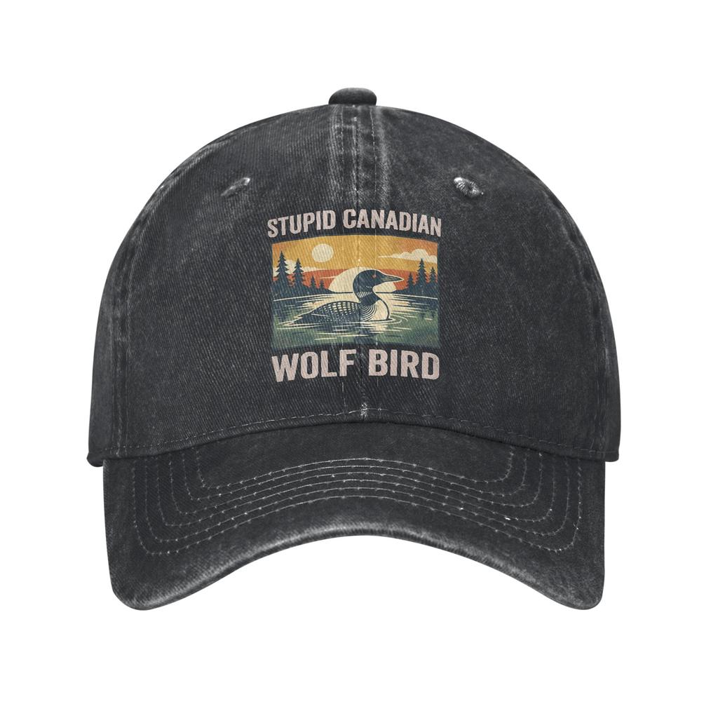 Heated Rivalry Stupid Canadian Wolf Bird Print Cap For Unisex Cotton  Trucker Hat Daily Wear Baseball Cap Adjustable
