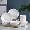 Haoya Jingdezhen Pure White 24-Piece Ceramic Dinnerware Set