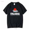 Vintage 80s Finlandia Vodka Blue T Shirt Size Xl Vintage Washed Stylish Stretched Soft Top For Everyday Wear Breathable