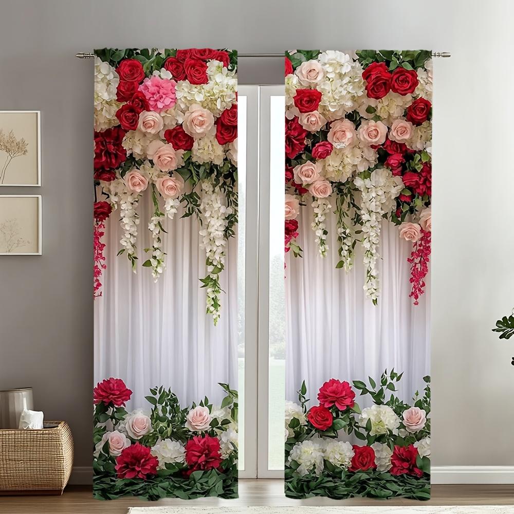 2 bucăți de perdele imprimate cu fundal fals la modă, dimensiune 30*65, dormitor și living, decorațiune pentru casă, decorațiune cameră