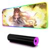 imaizumi kagerou Mouse Pad RGB Gaming Mousepad Big LED Pad PC Desk Mat Luminous Mouse Pad Large Keyboard Mats Table Rug With