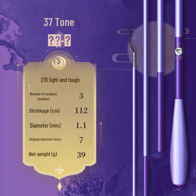 Ultra-Light Ultra-Hard Carbon Crucian Carp Rod with Matte Finish, 19 Tones, Small All-Around Stream Fishing Rod