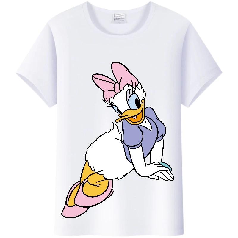 Cartoon Tshirt Mickey Mouse Minnie Tops Friends Y2k Streetwear Blouses Plus Size Clothes 2024 Summer T-shirts Unisex