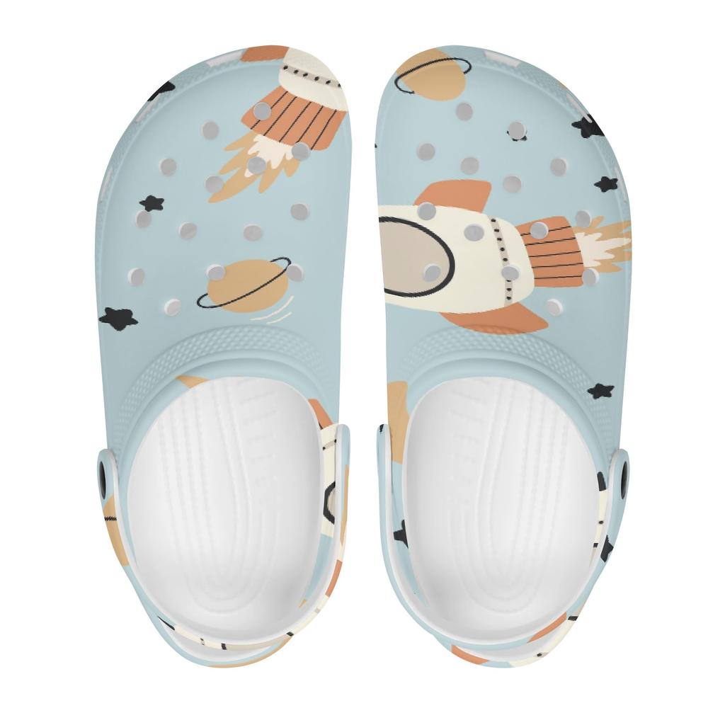 Cute Printed EVA Clogs Adult Unisex Lightweight Breathable Slip On Casual Shoes Soft Sole Summer Sandals Daily Comfort Wear