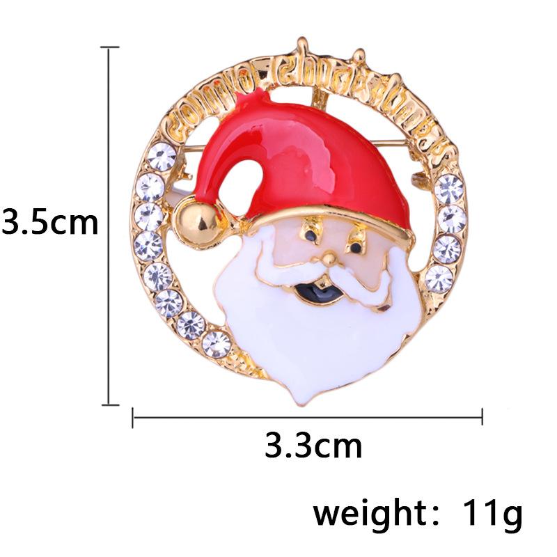 Christmas Brooch Set Santa Snowman Tree Pin Popular In Europe & US | Festive Lapel Pins for Xmas Sweater Decoration Men Women Body Accessories
