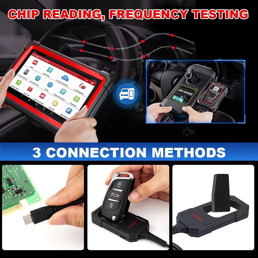 Autosleutel Programmeur LAUNCH X431 Sleutel Programmeur X 4 Sleutels Set IMMO Programmeertools Werkt met X431 PAD V/ IMMO ELITE/IMMO PLUS /PROG 3