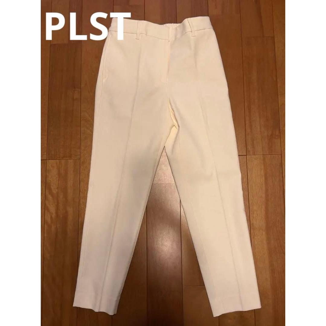 PLST Linen Blend Stick Pants S Size Off White