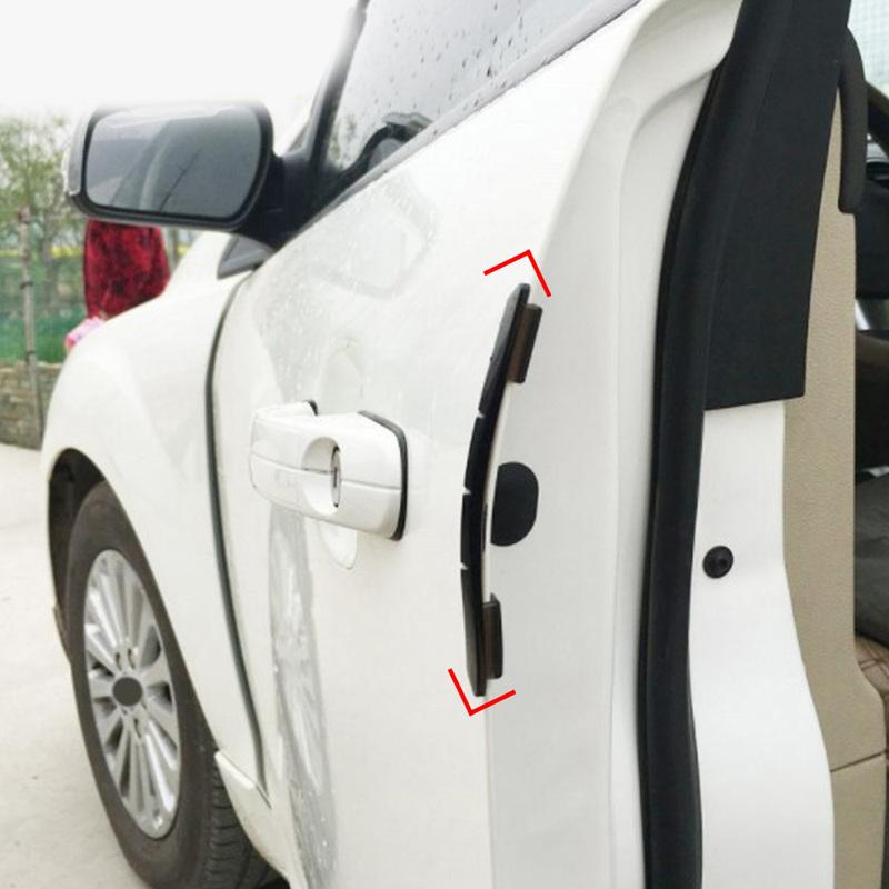 4pcs Car Door Anti-collision Stickers Car Decoration Protective Strip Car Door Edge Protection Strip Auto Exterior Accessories