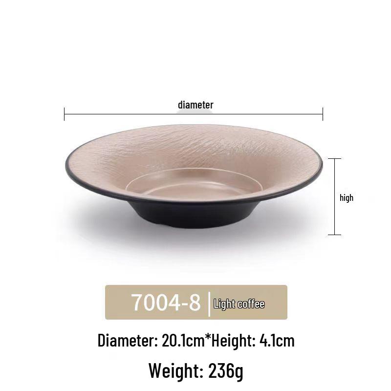 Melamine Japanese Conical Hat Bowl - Large Plastic Soup, Rice, and Noodle Bowl