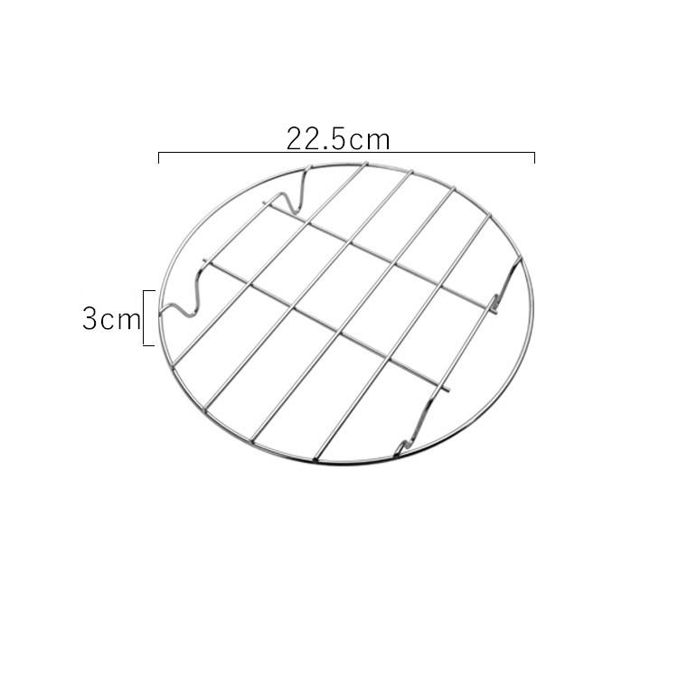 Edelstahl Heißluftfritteuse Dämpfgestell Gitter Küchen Dampfgarer für Knödel Einlagiger Grillständer Kochgeschirr Kochzubehör