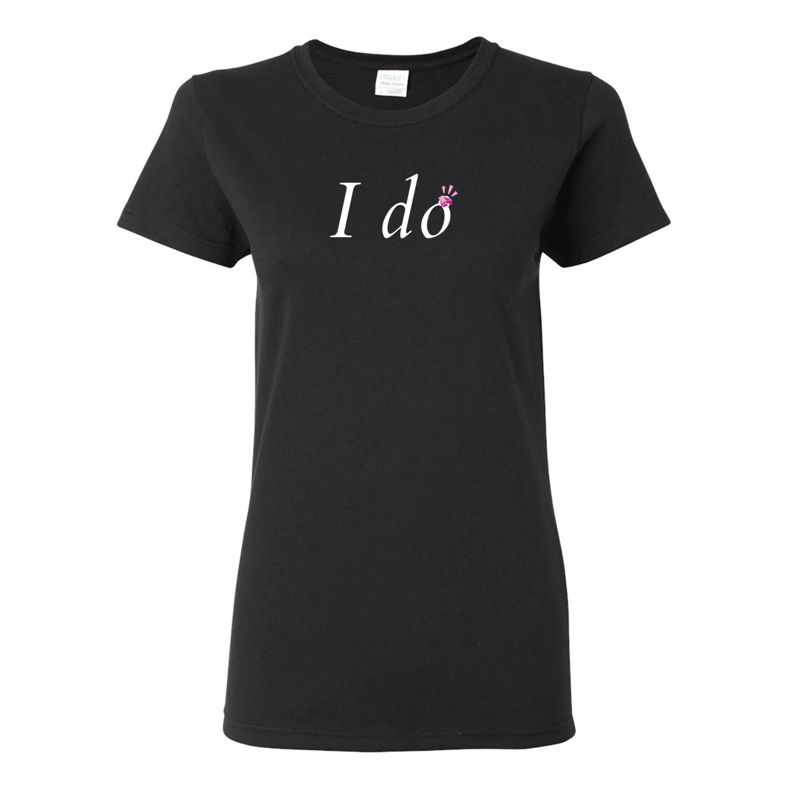 Engagement I Do - Valentines Day Anniversary Sweet Wedding Womens T-Shirt S