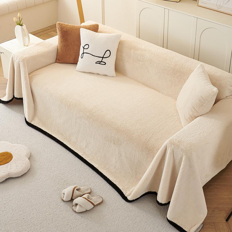 

Плюшевое диванное полотенце для гостиной, нескользящее универсальное одеяло, теплый чехол для дивана, пылезащитный чехол 180*130cm