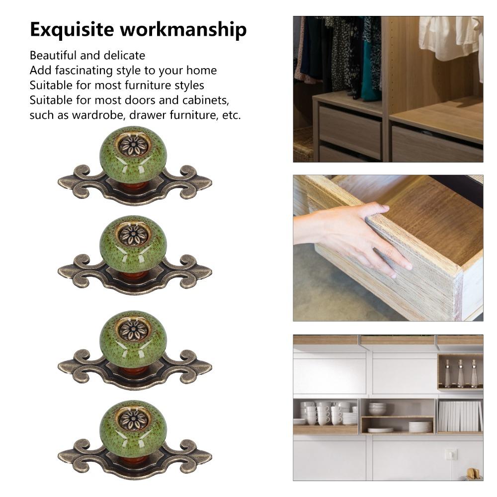 4pcs Easy Install Furniture Handle Durable Drawer Handle Exquisite Cabinet Knob Dresser