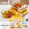 ZISIZ Glass Lunch Box Set with Insulated Bag and Cutlery