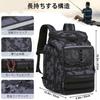 Fishing Backpack with Rod Holders - 45L Large Waterproof Fishing Bag for Outdoor Camping and Hiking (Black Blue Camouflage)