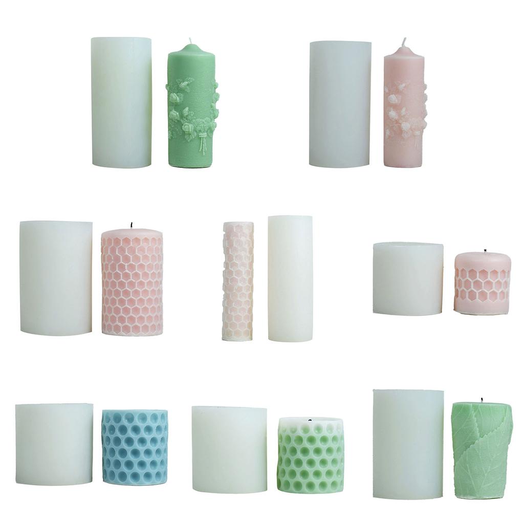 3D Cylinder Honeycomb Candle Mold DIY Silicone Molds for Aromatherapy Candle Making Resin Soap Casting Epoxy Mould Craft