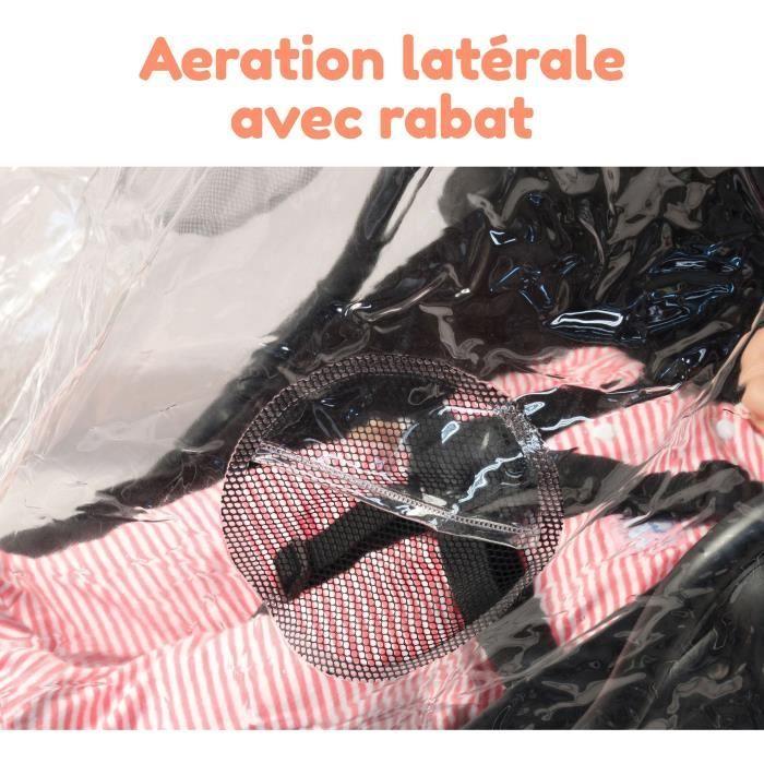Habillage pluie universel - BAMBISOL - Pour poussette ayant un canopy