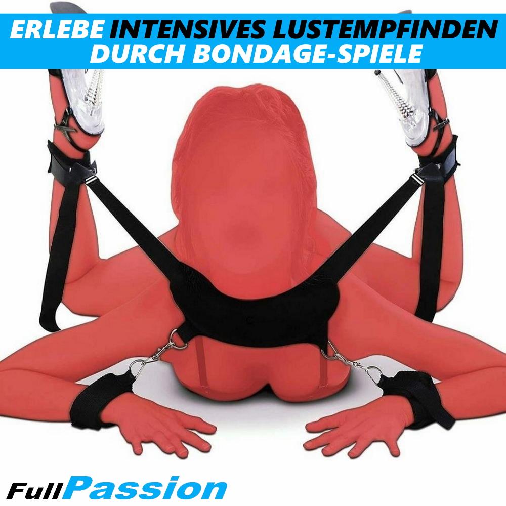 FullPassion SM Bondage Set BDSM Fesselset SM Sexspielzeug Extrem Bettfessel