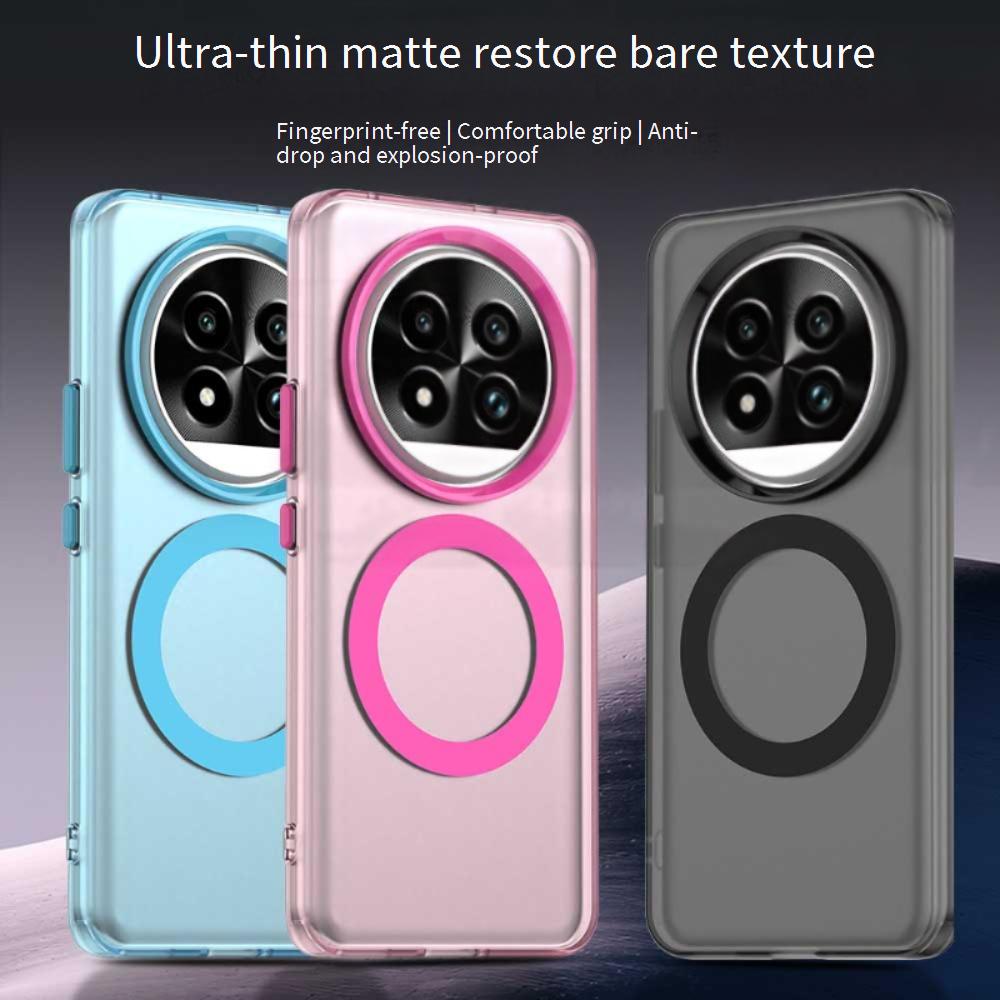 Magsafe Matte Phone Case For Realme 13 Pro 13 Pro+ 5G Magnetic Wireless Charging For Realme 13 Pro 13 Pro+ Shockproof Back Cover