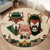 Spy Family Round Area Rug Carpet Rug For Living Room Bedroom Sofa Playroom Decor Nonslip Floor Mat