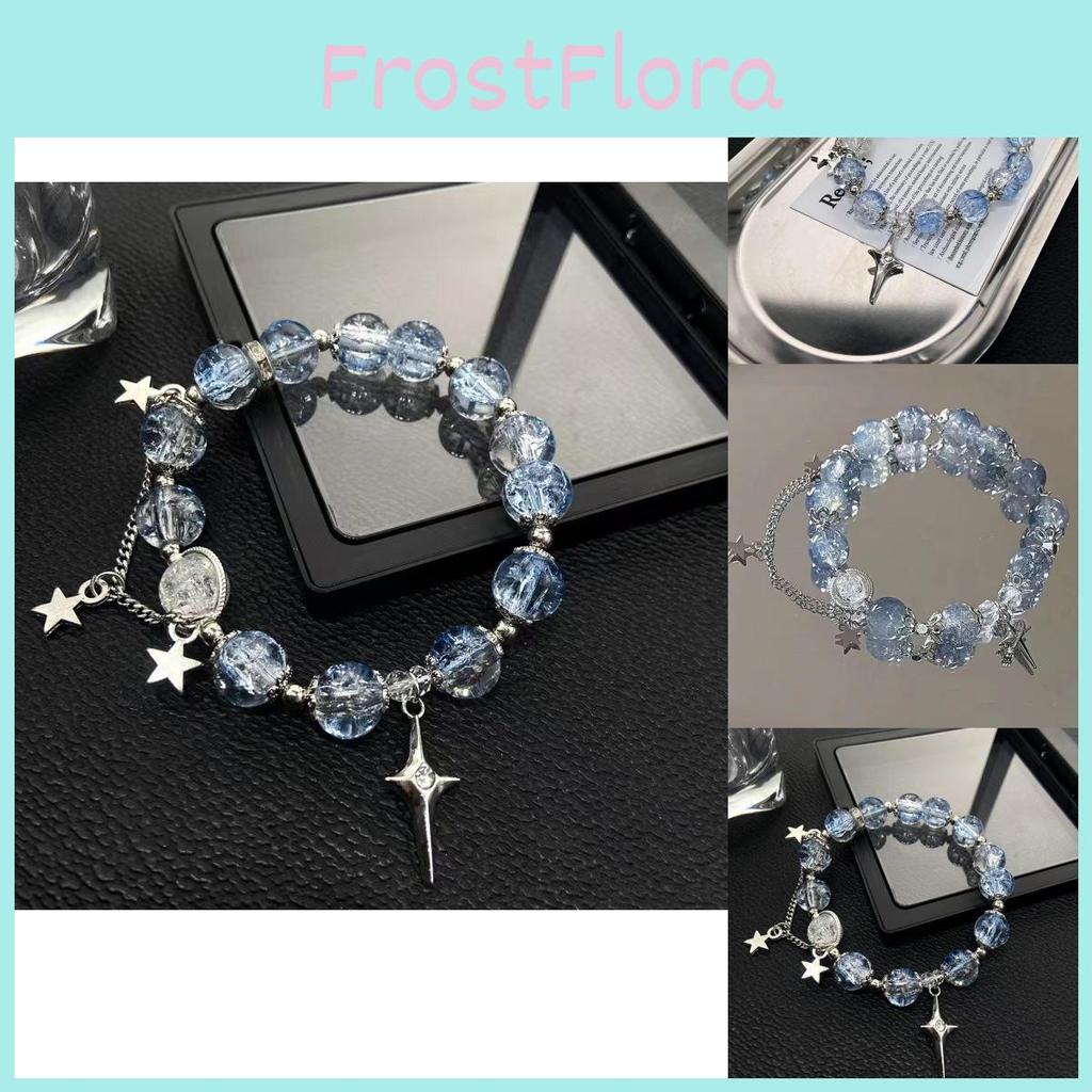 Unique Glass Beaded Bracelet With Geometric Designs And Butterfly Charm 2024 Trend