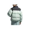 Vans Color Block Design Stand Collar Soft Comfortable Long Sleeve Down Jacket Unisex Outerwear Gray-Green VN000P30ZRT