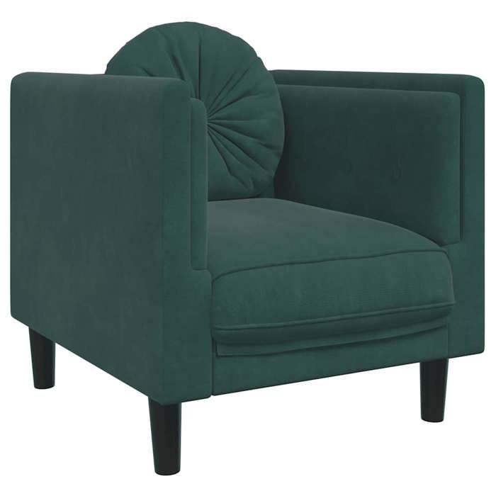 VidaXL Fauteuil avec Coussin, Chaise de Relaxation avec Accoudoirs et Dossier, Siège avec Pieds, Fauteuil TV de Salon, 372624
