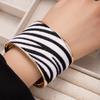 Wide Version Leopard Print Coffee Color Exaggerated Bracelet Fashion Personality Trend Creative Bracelet Style Unique Jewelry