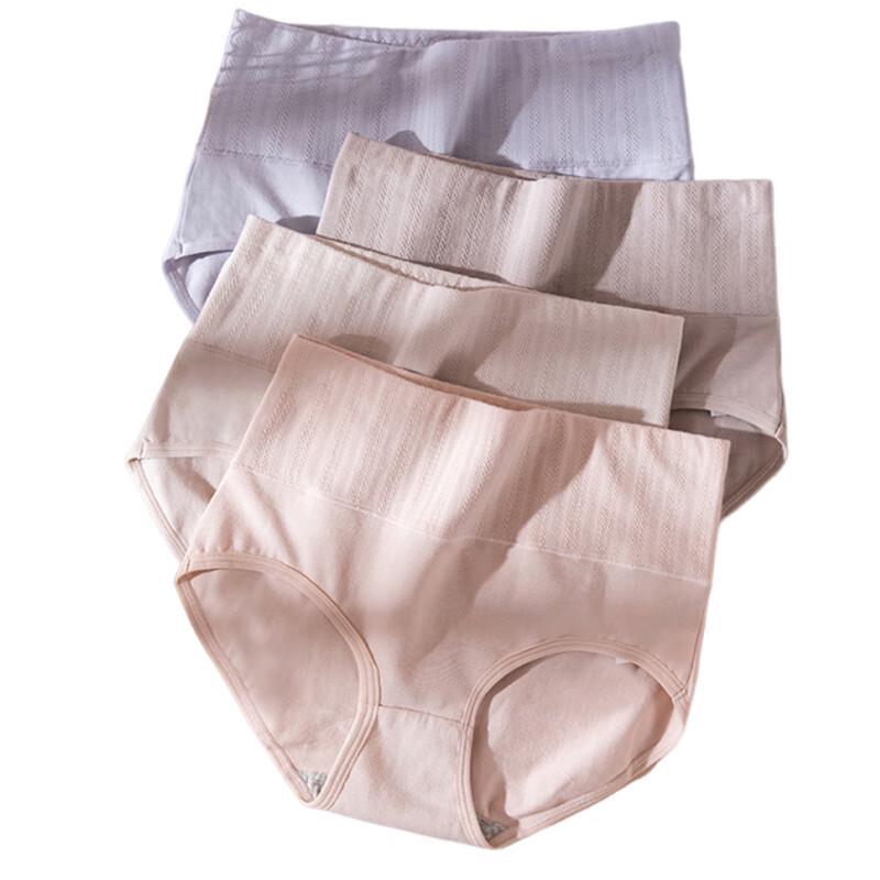 Urban Beauty Women's High-Waist Cotton Tummy Control Antibacterial Underwear 4-Pack