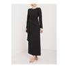 Asymmetrical Crepe Dress With Aller Front And Skirt
