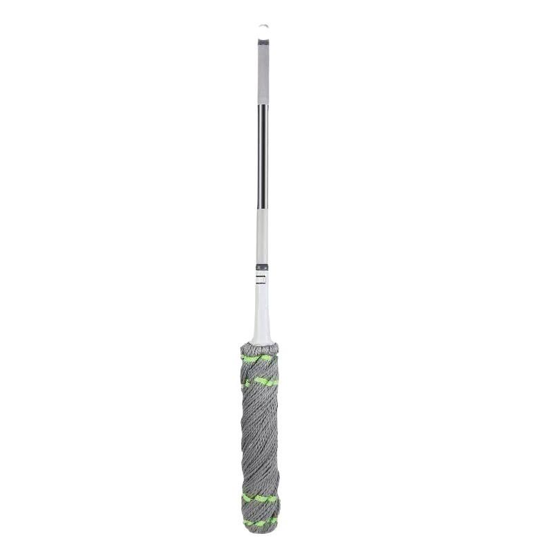 Spin Mop with Self-Wringing Microfiber Head Adjustable Stainless Steel Handle for Home Cleaning Floor Mop with Bucket Compatible