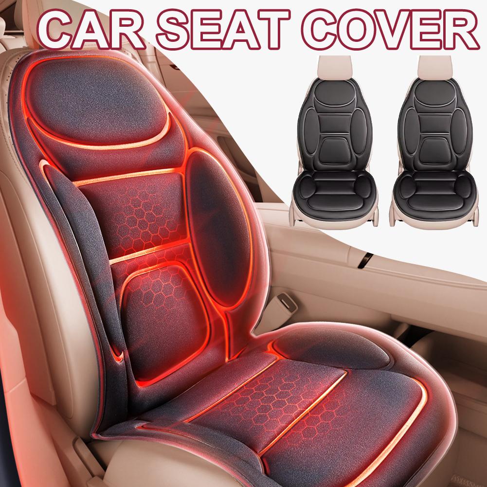 Winter Thicken Heated Car Seat Cover 12V Universal Non-Slip Heater Warm Pad Auto Cushion Mats Heating Protector Universal B X4V1