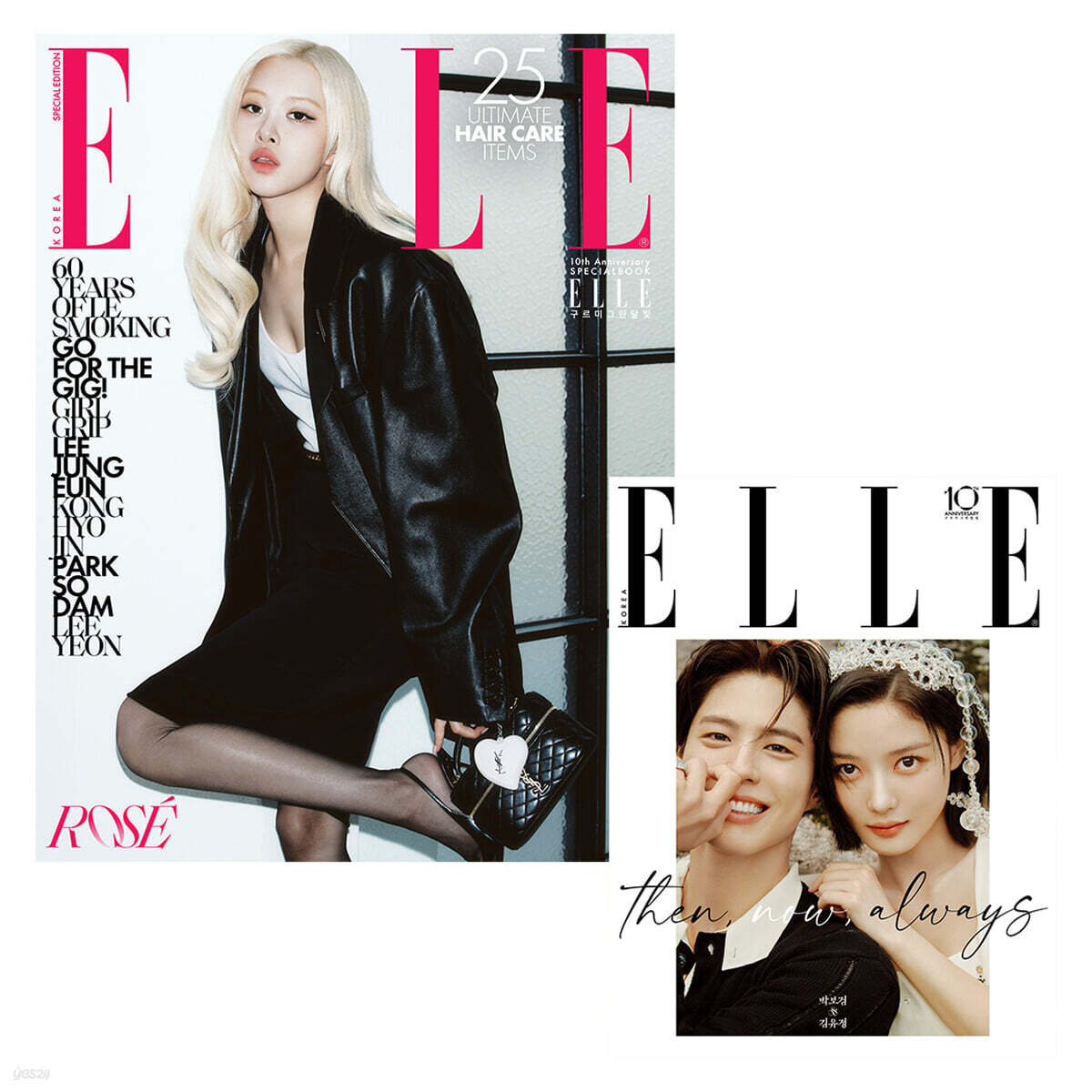 ELLE Корея Сентябрь 2026 ROSÉ Обложка A-D Выберите 46P Книга в Книге 002 B Type black