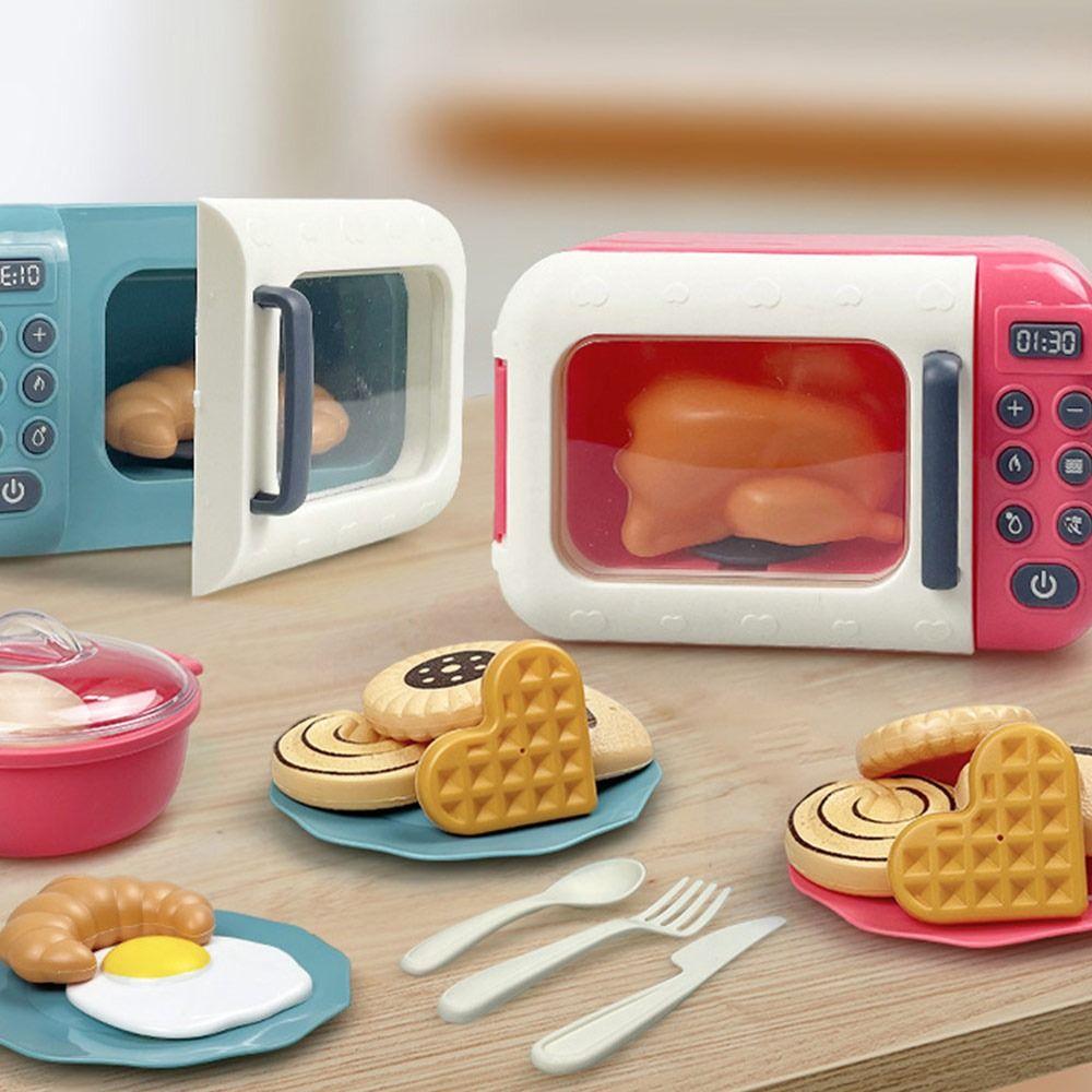 Multicolor Kids Cooking Playset Microwave Plastic Playing House Kitchen Toy Gas Stove Simulation Design Simulation Rice Cooker